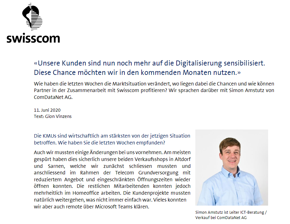 2020 06 24 Interview mit Swisscom